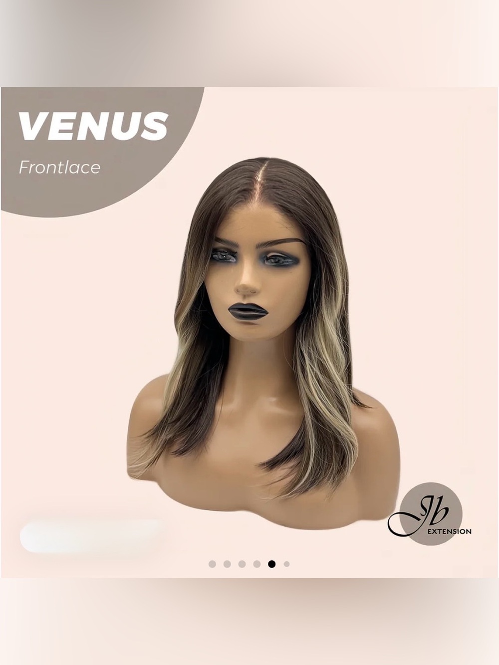 JB EXTENSIONS VENUS Dark Brown Wig with Blonde Face-Framing Highlights - Picture 4 of 9